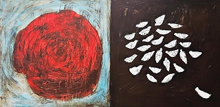 Red Rose And Messenger Pigeons